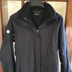 Marmot 2 pc waterproof fleece hooded winter coat